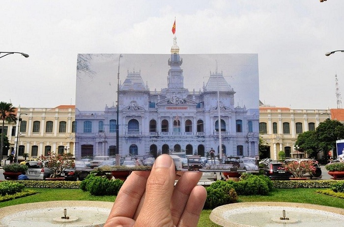 ho chi minh city hall now and then